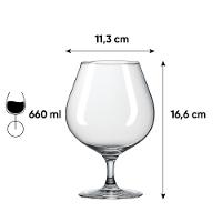 Jogo de 6 Taças de Cristal Para Conhaque 660 Ml Classic - 5