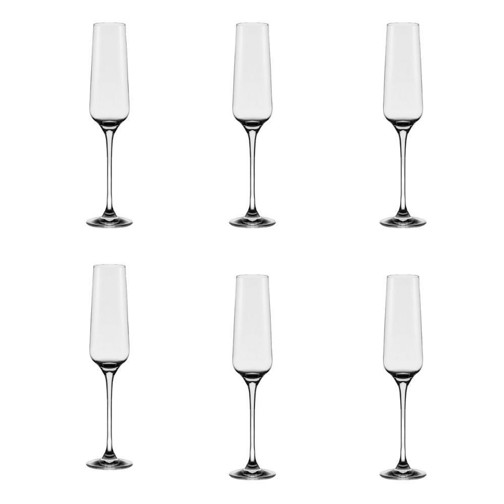 Jogo de 6 Taças de Cristal Espumante 190ml Flavour Classic - 1