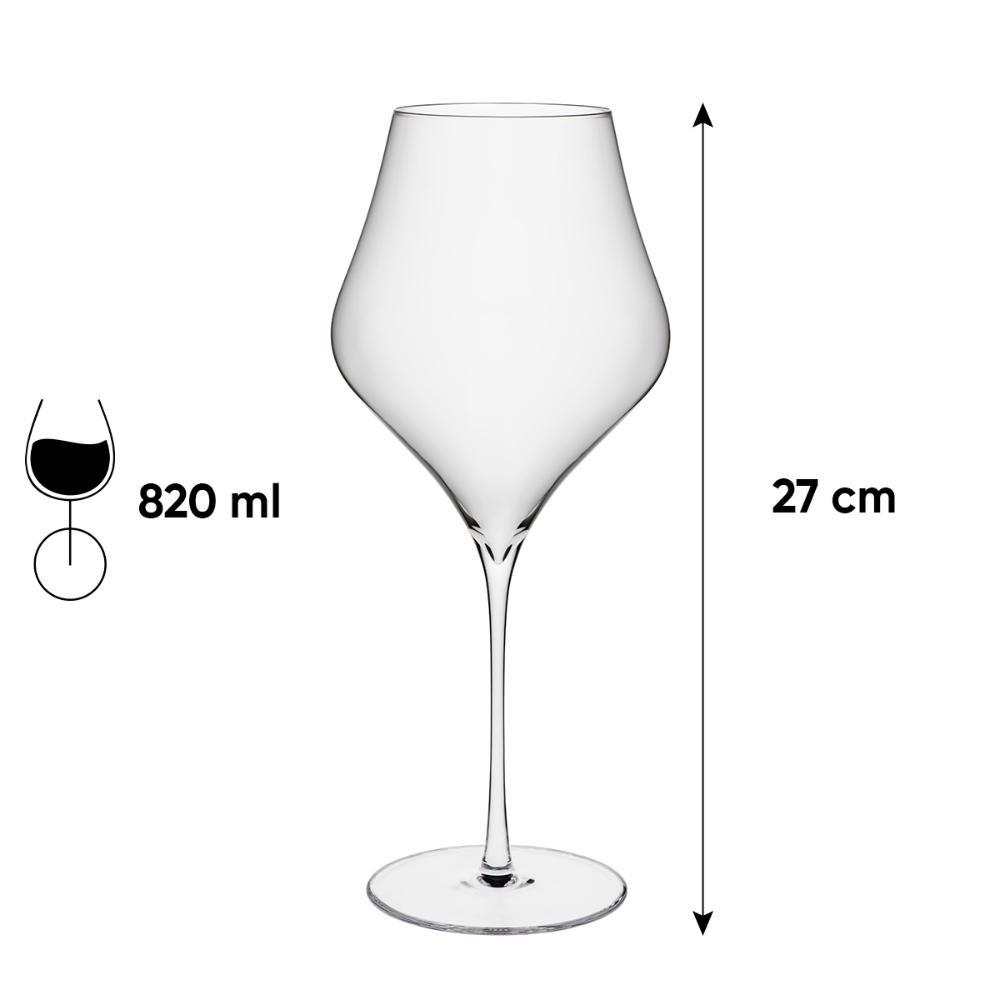 Jogo de 6 Taças de Cristal Bordeaux 820ml Classic Dandy - 7