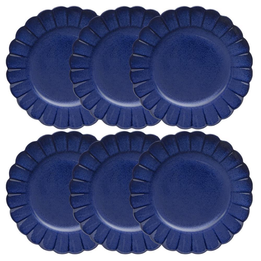 Jogo de 6 Pratos Rasos 27,5cm Oxford Flora Amor-Perfeito - 2