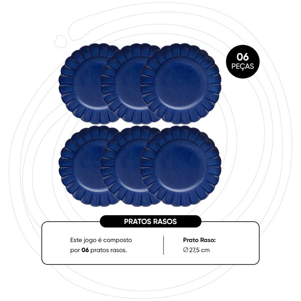 Jogo de 6 Pratos Rasos 27,5cm Oxford Flora Amor-Perfeito - 3