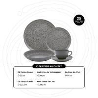 Aparelho de Jantar e Chá 30 Peças Oxford Flat Gray - 3