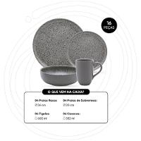 Aparelho de Jantar e Lanche 16 Peças Oxford Flat Gray - 3