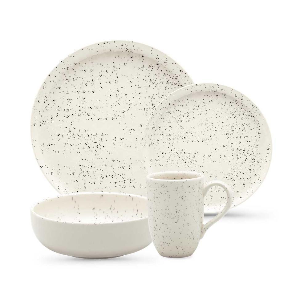 Aparelho de Jantar e Lanche 16 Peças Oxford Flat Chuvisco - 1