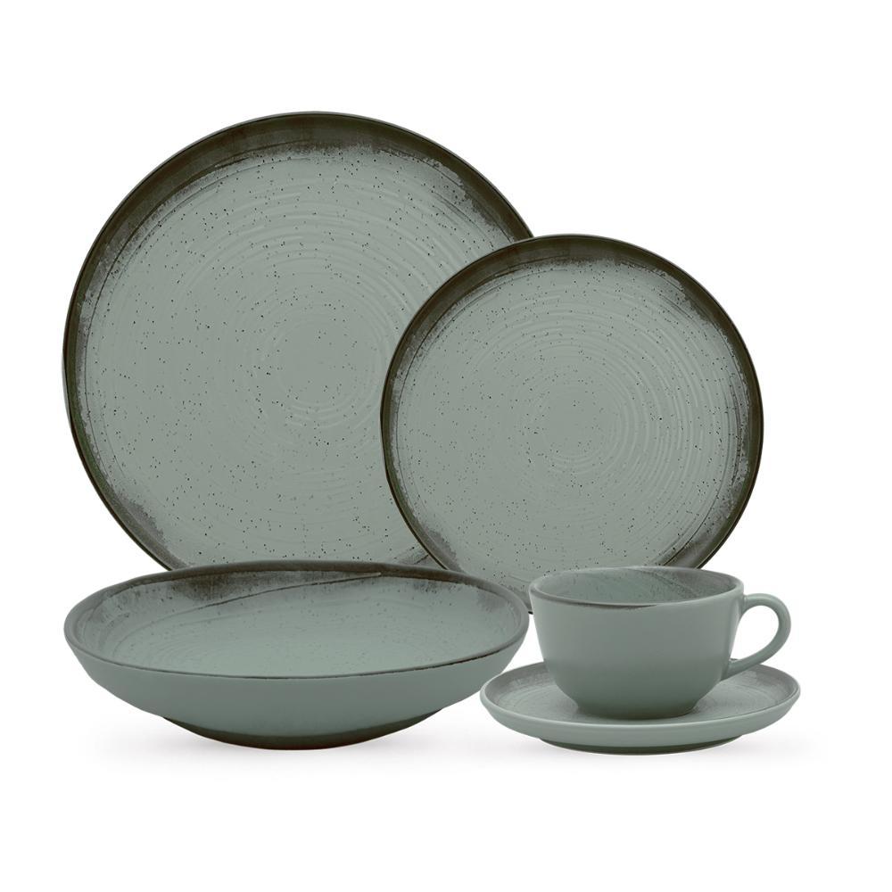 Aparelho de Jantar e Chá 20 Peças Oxford Flat Pacífico - 1