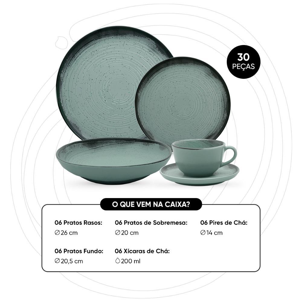Aparelho de Jantar e Chá 30 Peças Oxford Flat Pacífico - 3