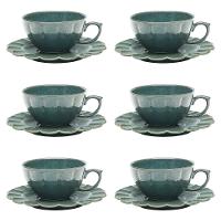 Jogo de 6 Xícaras de Chá 220ml Flora Hortênsia - 2