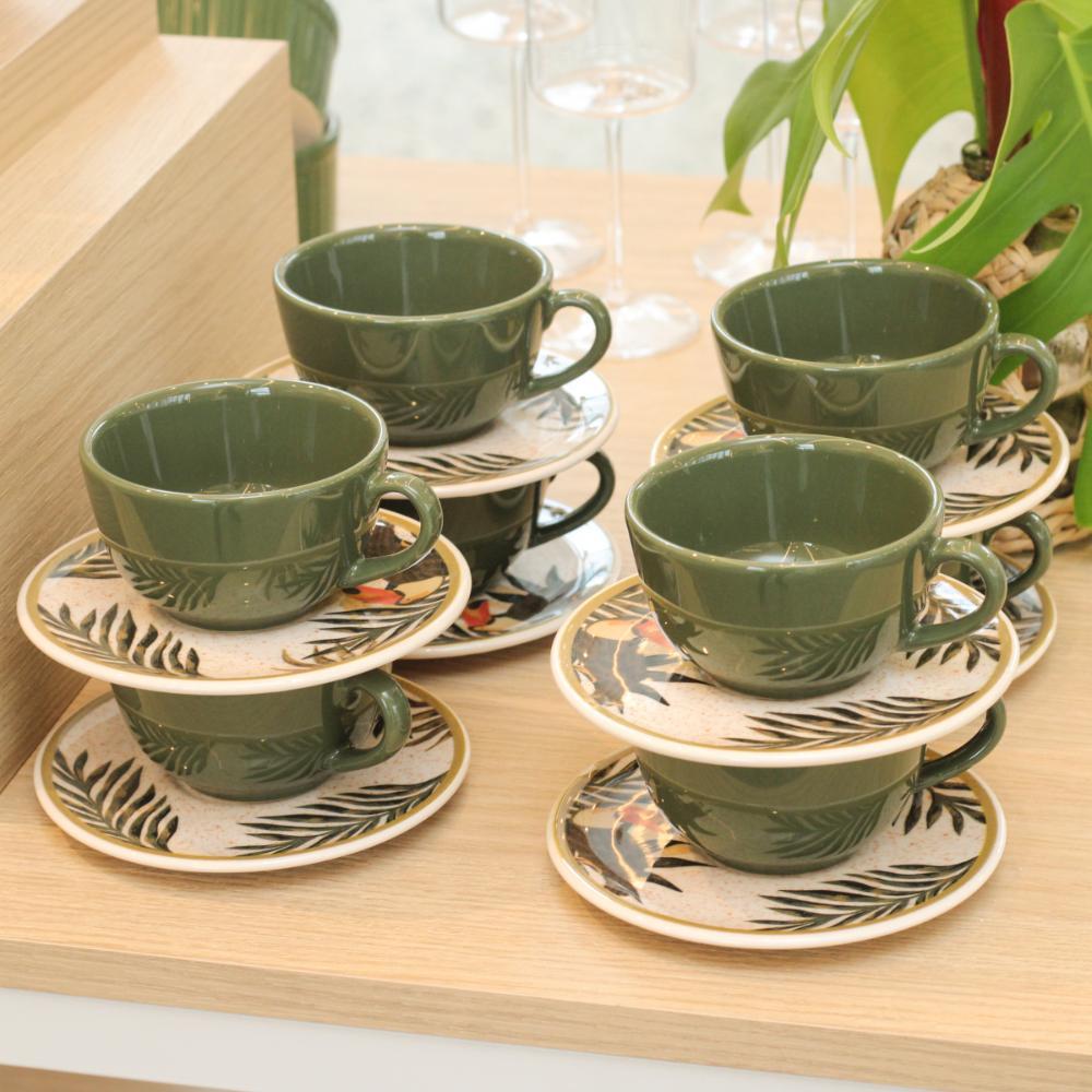 Jogo Lanche/Chá 18 peças Oxford Unni Tropicano - 6