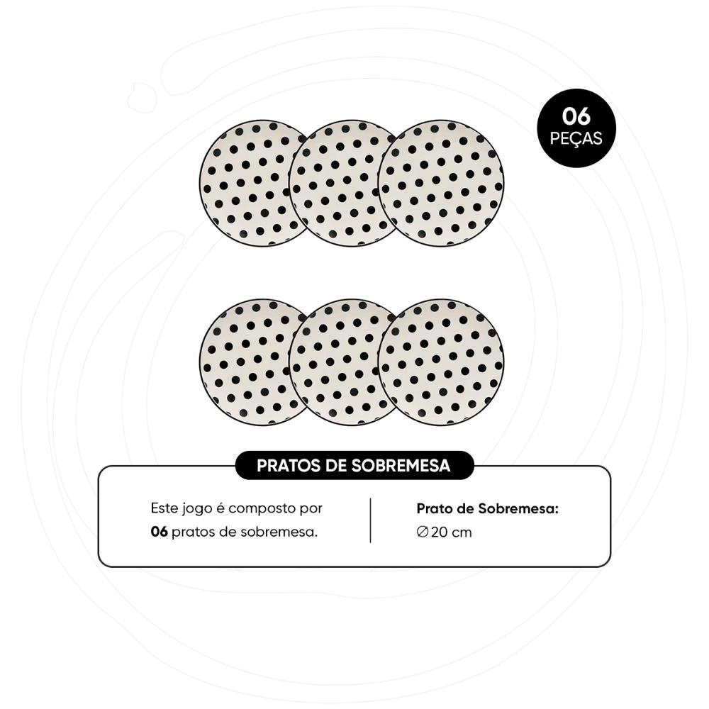 Jogo Lanche/Chá 18 peças Oxford Unni Stripes and Dots - 7