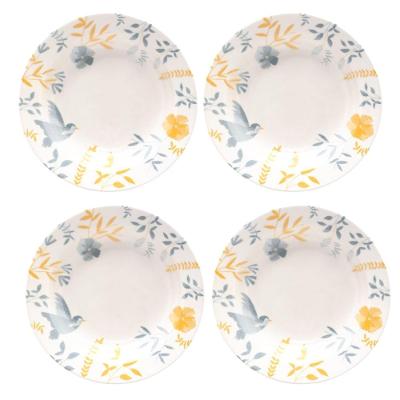 Jogo de 4 Pratos Fundos 21,5 Cm Donna Bem-te-vi