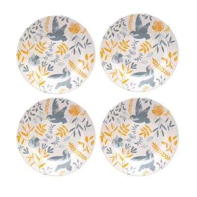 Jogo de 4 Pratos Sobremesa 18 Cm Donna Bem-te-vi