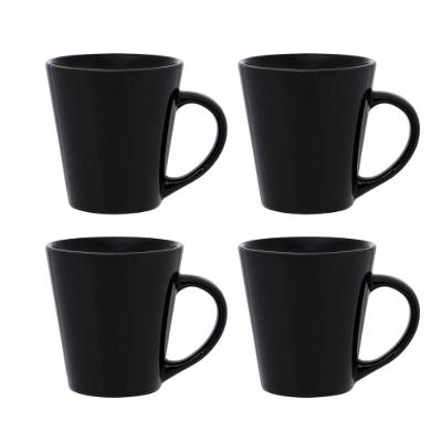 Jogo de 4 canecas Drop 250 ml Biona Preto