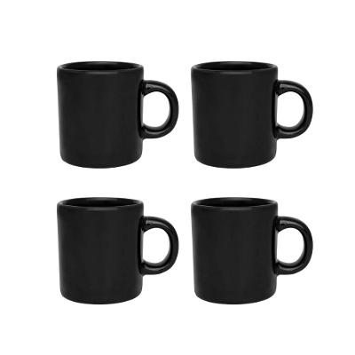 Jogo de 4 canecas AZ4 100 ml Biona Preto