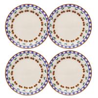 Jogo de 4 Pratos Rasos 24 Cm Donna Jardim de Cerejas - 1