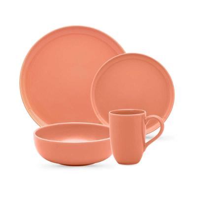 Aparelho de Jantar e Lanche 16 Peças Oxford Flat Apricot