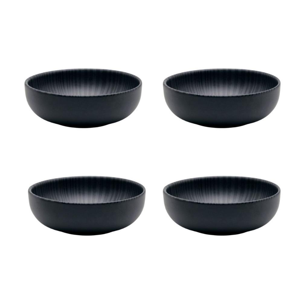 Jogo de 4 tigelas 600ml Oxford Flat Ônix - 1
