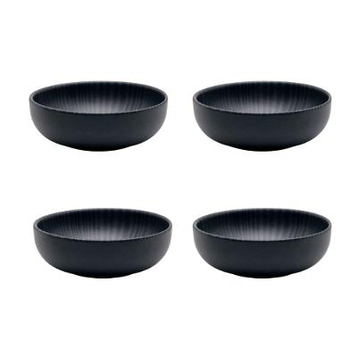 Jogo de 4 tigelas 600ml Oxford Flat Ônix