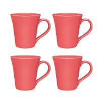 Jogo de 4 canecas Tulipa 330 ml Oxford Vermelho Cereja - 1
