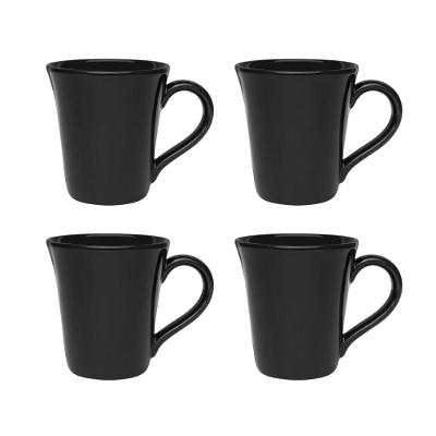 Jogo de 4 canecas Tulipa 330 ml Oxford Preto