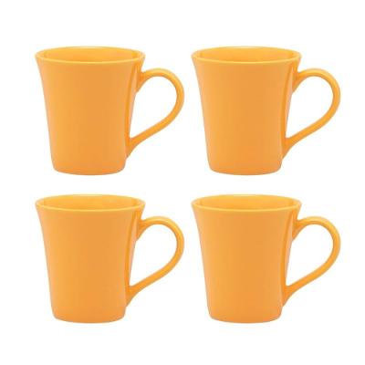 Jogo de 4 canecas Tulipa 330 ml Oxford Laranja