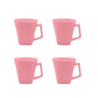 Jogo de 4 canecas Mini Quartier 220 ml Oxford Rosa