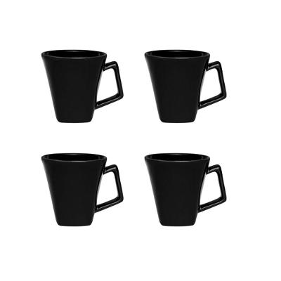 Jogo de 4 canecas Mini Quartier 220 ml Oxford Preto