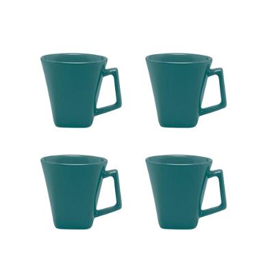 Jogo de 4 canecas Mini Quartier 220 ml Oxford Verde Escuro