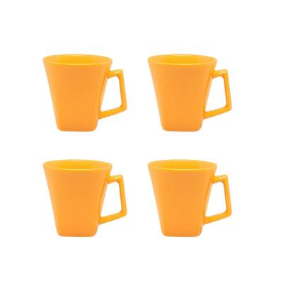 Jogo de 4 canecas Mini Quartier 220 ml Oxford Laranja