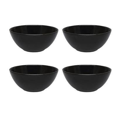 Jogo de 4 Tigelas 600ml Oxford Preto