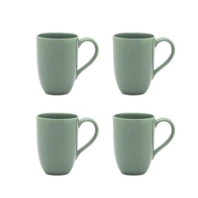 Jogo de 4 canecas 350ml Oxford Flat Matcha e  Samambaia