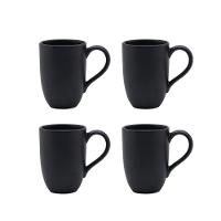 Jogo de 4 canecas 350ml Oxford Flat Ônix - 1