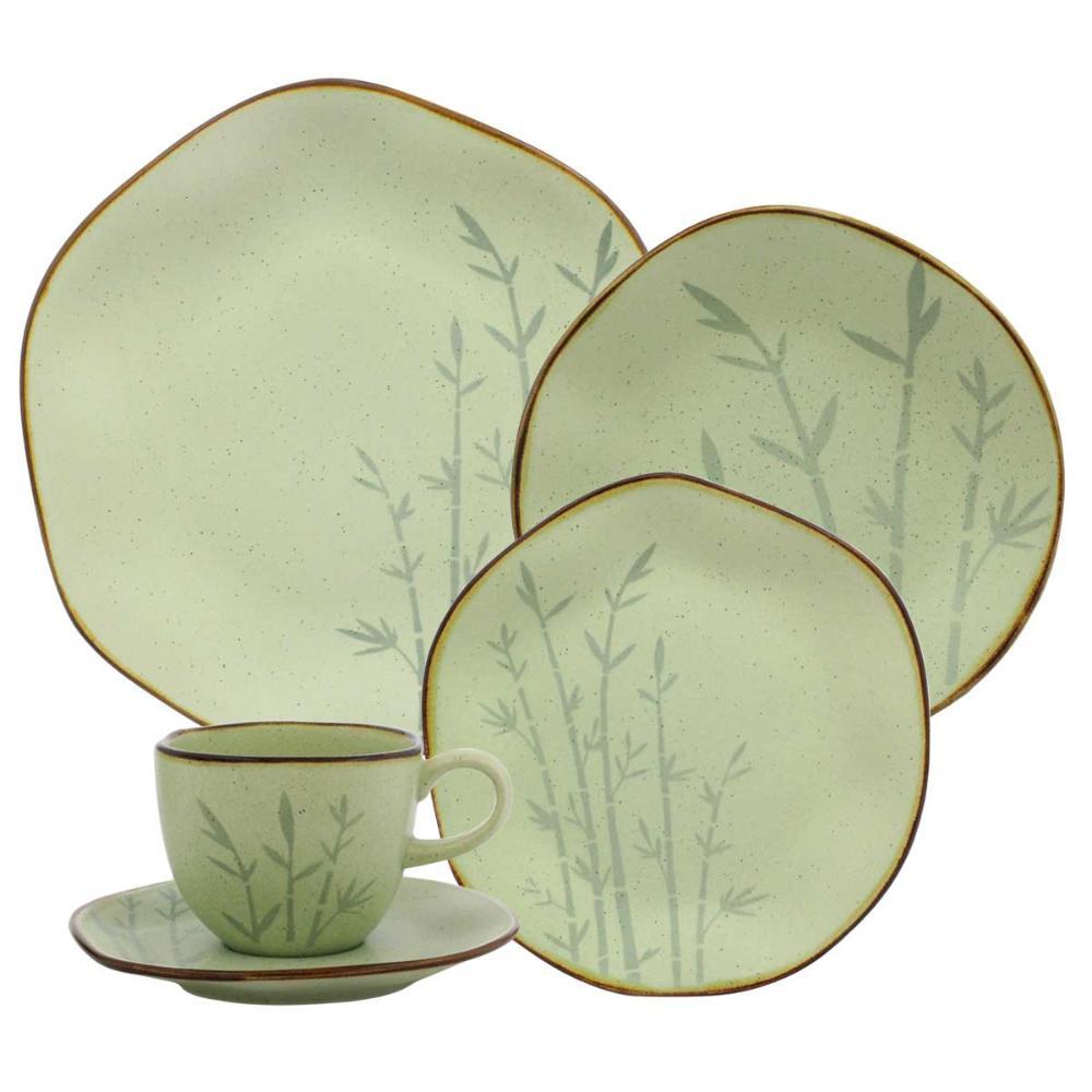 Aparelho de Jantar E Chá 30 Pçs Oxford Ryo Bambu - 1