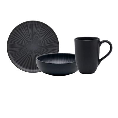 Jogo Lanche 3 Peças Oxford Flat Ônix