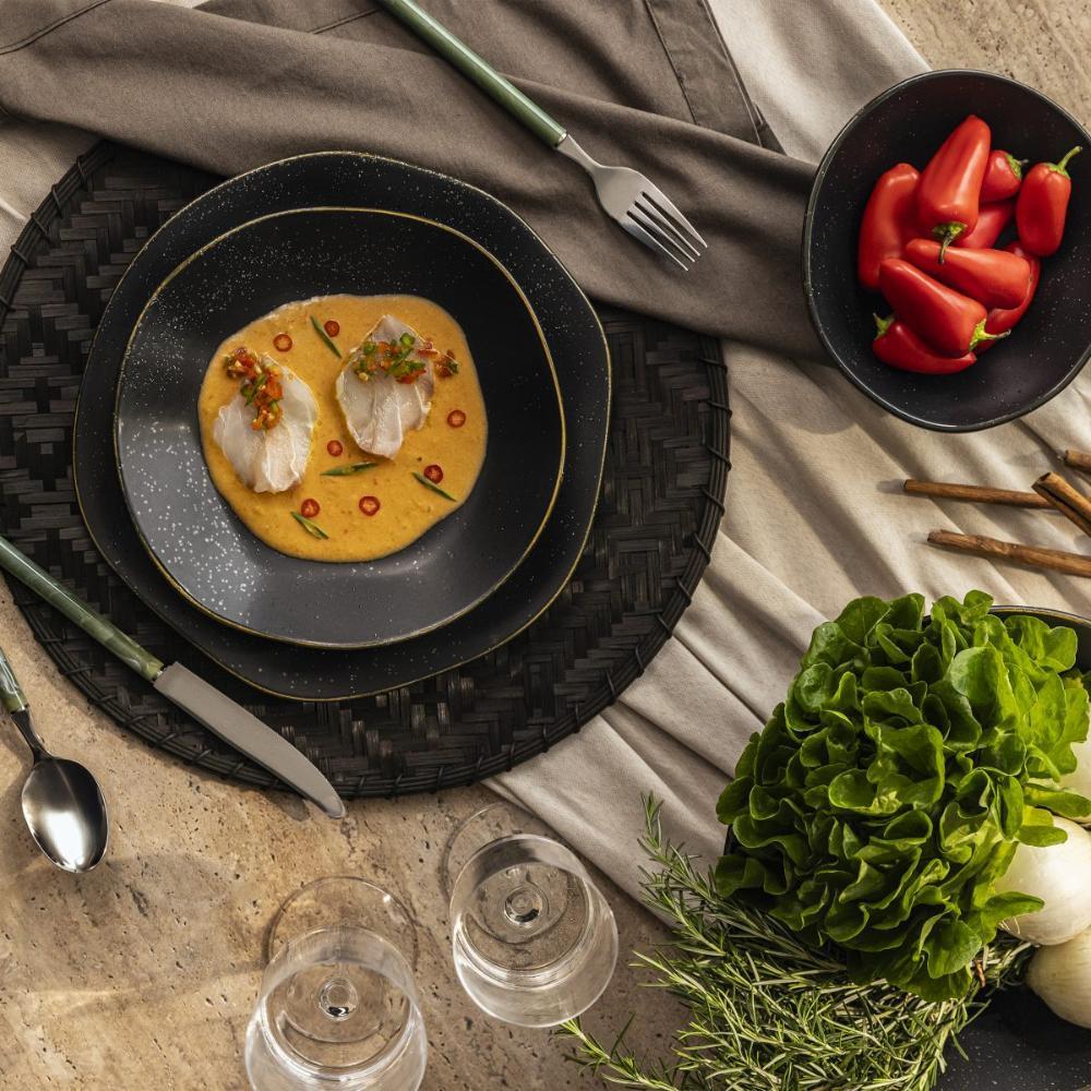 Jogo de 6 Pratos Sobremesa 21,5cm Oxford Ryo Volcano - 6