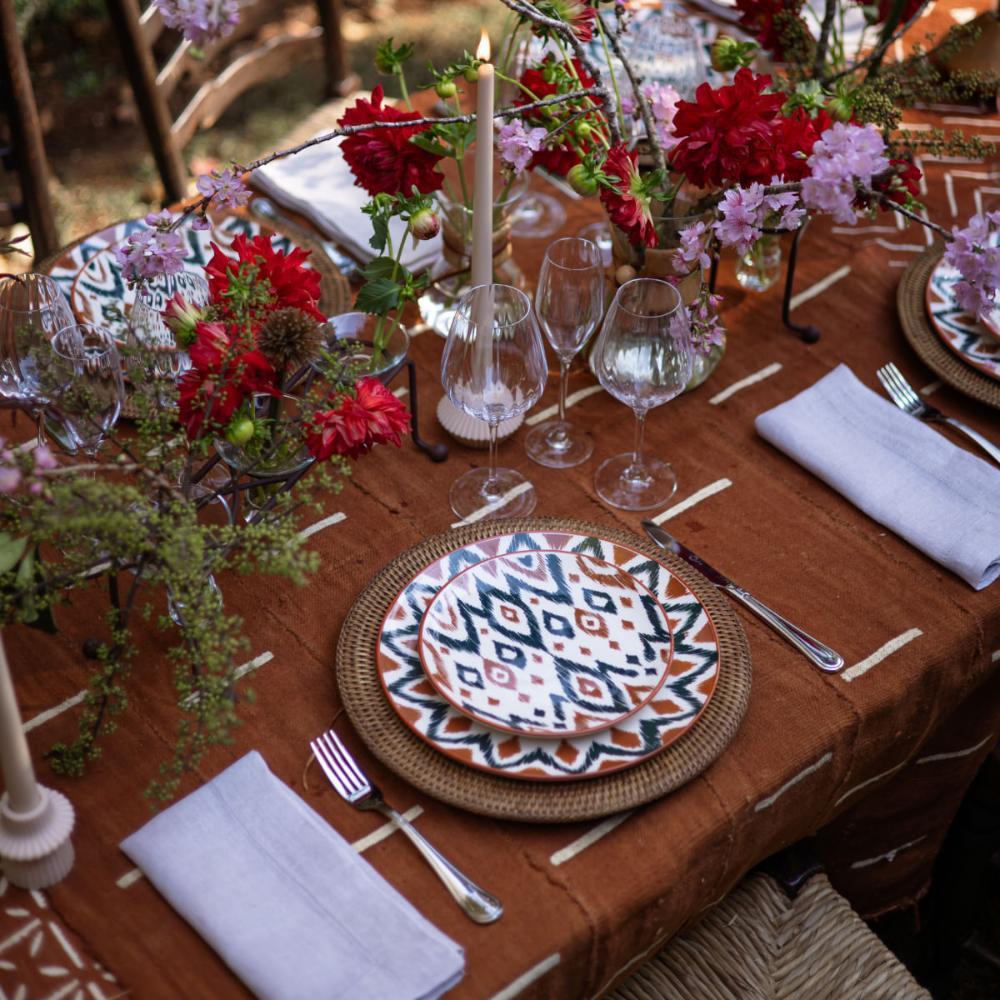 Jogo de 6 Pratos Rasos 26 cm Oxford Unni Boho - 6