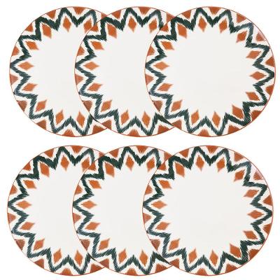 Jogo de 6 Pratos Rasos 26 cm Oxford Unni Boho