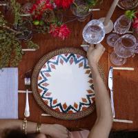 Jogo de 6 Pratos Rasos 26 cm Oxford Unni Boho