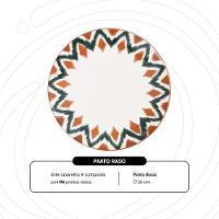 Jogo de 6 Pratos Rasos 26 cm Oxford Unni Boho - 3