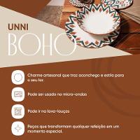 Jogo de 6 Pratos de Sobremesa 20 cm Oxford Unni Boho - 6
