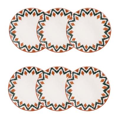 Jogo de 6 Pratos Fundos 20,5 cm Oxford Unni Boho