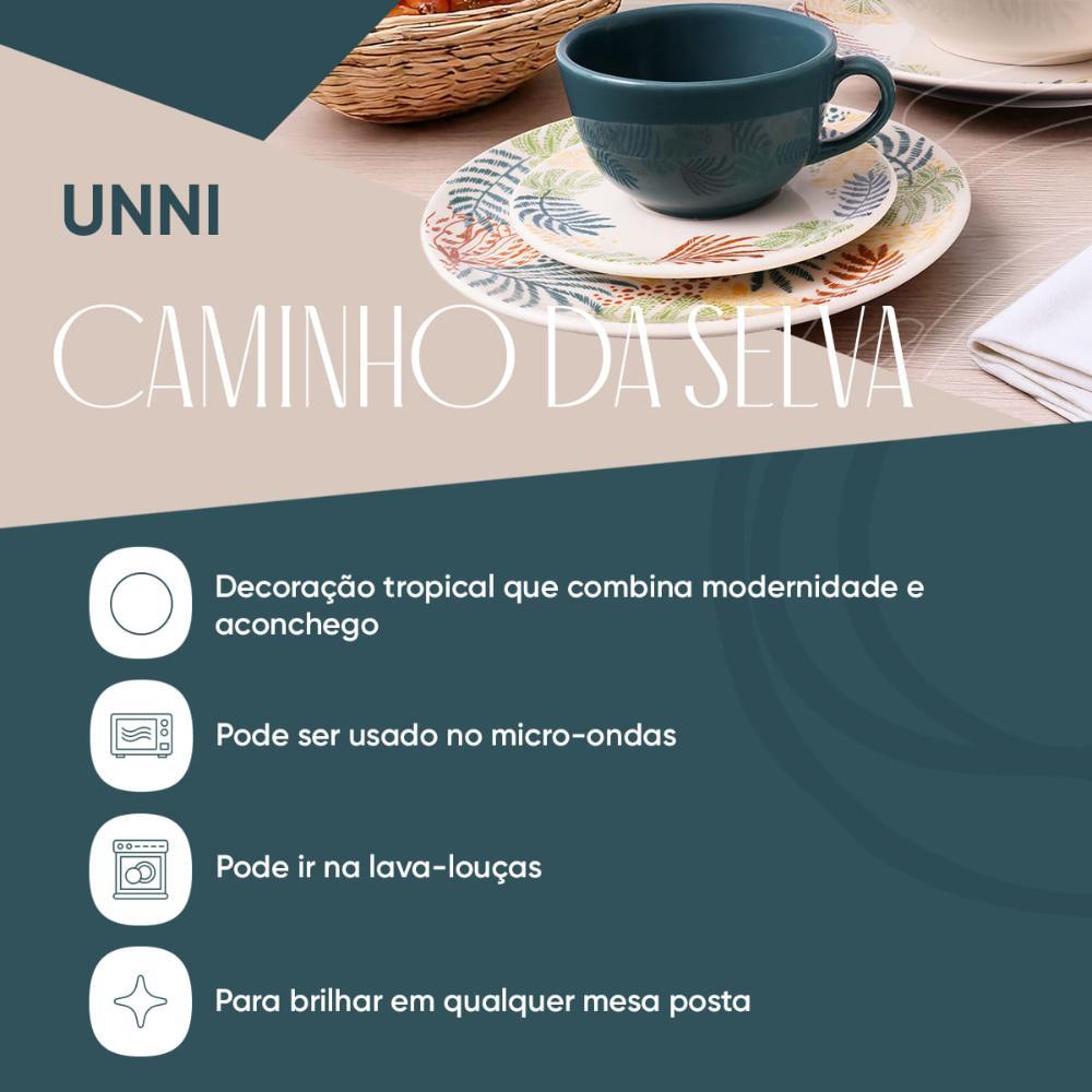 Jogo de 6 Pratos de Sobremesa 20 cm Unni Caminho da Selva - 6