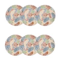 Jogo de 6 Pratos de Sobremesa 20 cm Unni Caminho da Selva - 1