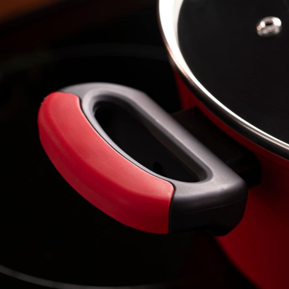 Jogo Panelas Antiaderentes Indução 5 peças Everyday Vermelho - 6