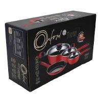 Jogo Panelas Antiaderentes Indução 5 peças Everyday Vermelho - 9