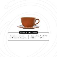 Jogo de 6 Xícaras de Chá 200 ml com Pires Oxford Unni Boho - 3