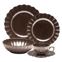 Aparelho de Jantar e Chá 30 Peças Oxford Flora Anis - 1