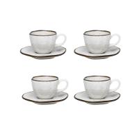 Jogo de 4 Xícaras Pequenas 75ml com píres Ryo Maresia - 1