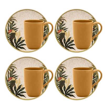 Jogo Lanche De 8 Peças Oxford Unni Tropicano