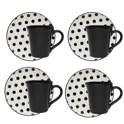 Jogo Lanche De 8 Peças Oxford Unni Stripes And Dots