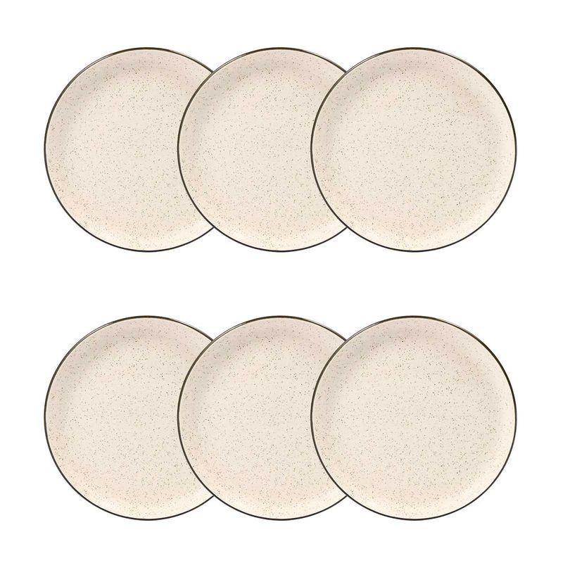 Jogo de 6 Pratos Sobremesa 20 cm Oxford Flat Duna - 1